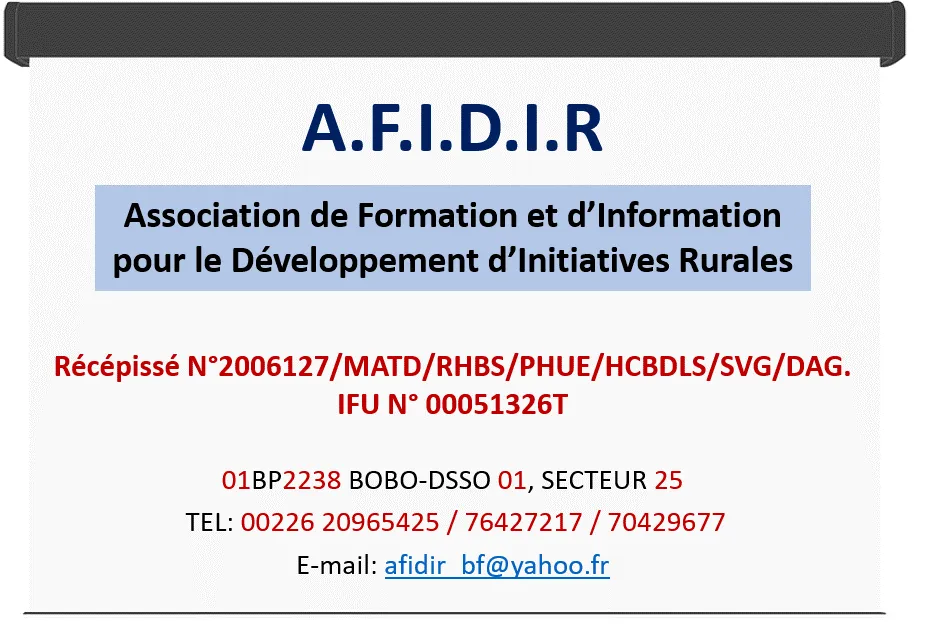 A propos de l'A.F.I.D.I.R